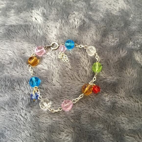 Silver Multi-Crystal Bracelet - Picture 2 of 5